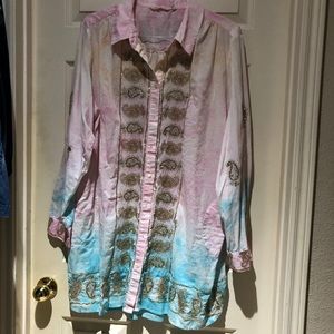 Multi-Colored Groovy Tunic w/ Pockets and Sparkles